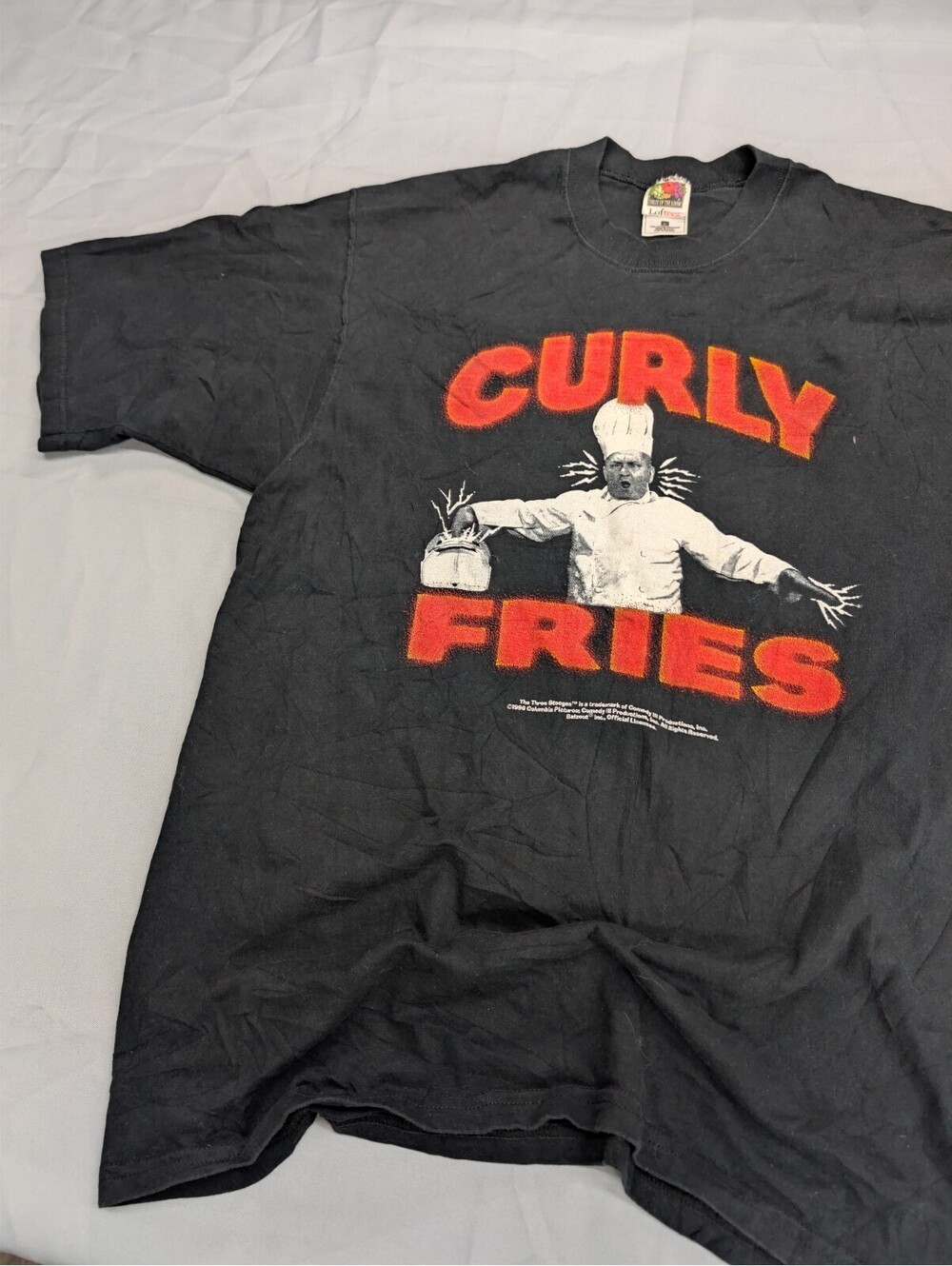 The Three Stooges Curly Fries T Shirt Large